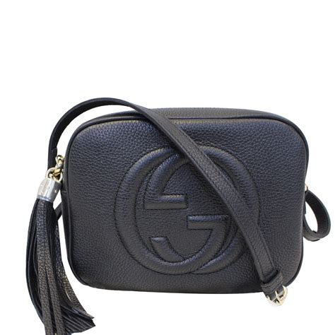 gucci black leather disco bag|soho disco bag gucci sale.